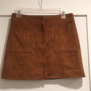 Forever 21 Brown Suede Mini Skirt